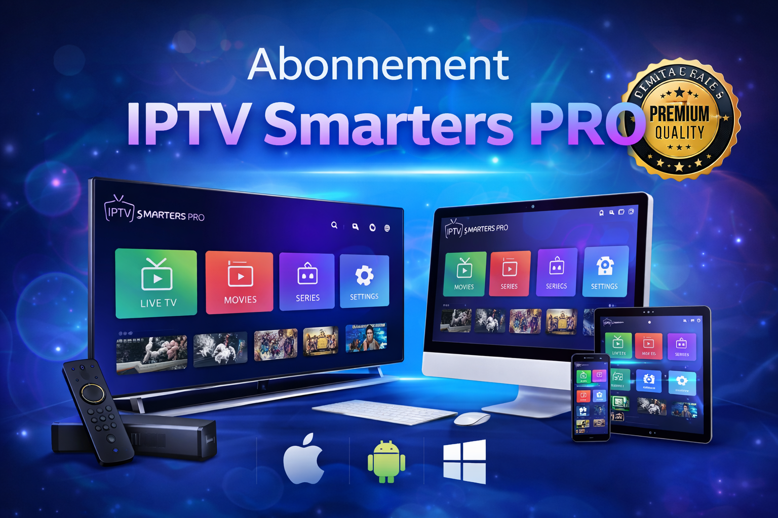 Abonnement IPTVSmartersPRO de 1 mois